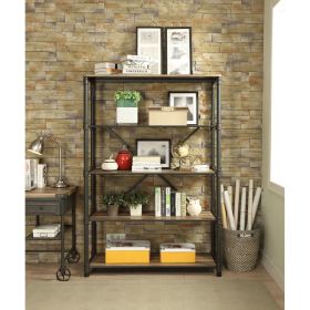 Itzel Bookshelf in Antique Oak & Sandy Gray