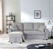 Light gray storage sofa bed