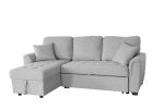 Light gray storage sofa bed