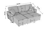 Light gray storage sofa bed