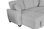 Light gray storage sofa bed