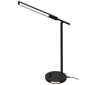 Desk Lamp for Home Office;  Modern Table Lamp for Living Room Touch Control Led Desk Lamp with Night Light;  Eye-Caring Reading Lamp 3 Temperature Mod (Co'lo'r: Black)